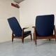 Ensemble de 2 chaises longues en teck de style moderniste danois du milieu du siècle, années 1960