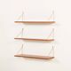 Danish mid century teak floating shelves set of 3, 1960s