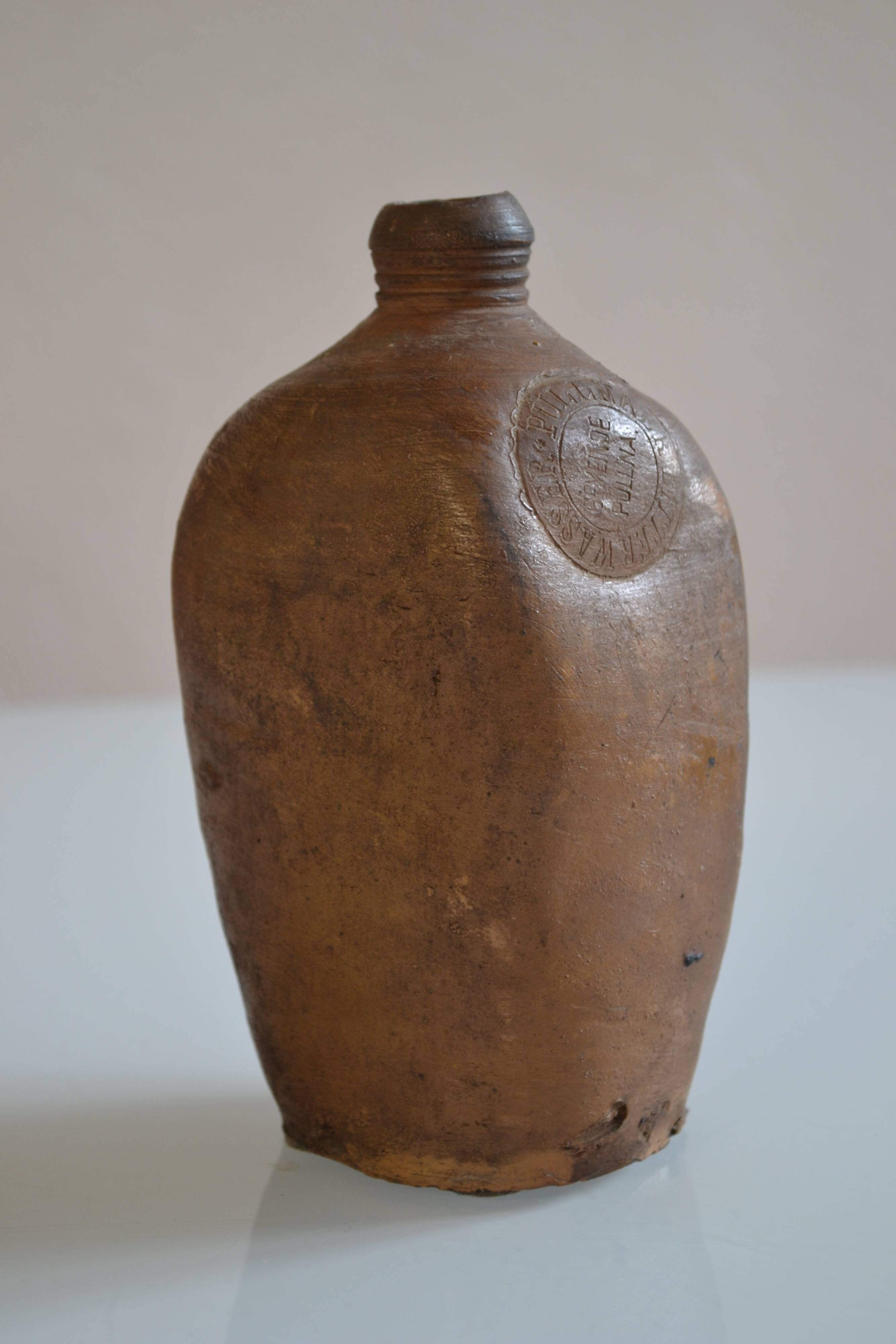 old stoneware bottle "Pullnaer Bitter Wasser" Germany circa 1850