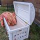 Vintage wicker chest shabby chic