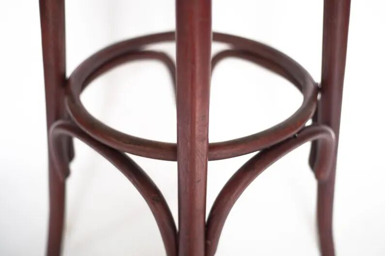 Curved wooden bar stool, vintage high stool, vintage stool, bar decor, vintage furniture