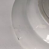 Plate by A. Lebacqz & M. Bouchart, green floral decoration, Richelieu model