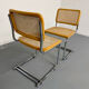 Set of 2 Italian cantilever chairs in cane Cesca 1970s,