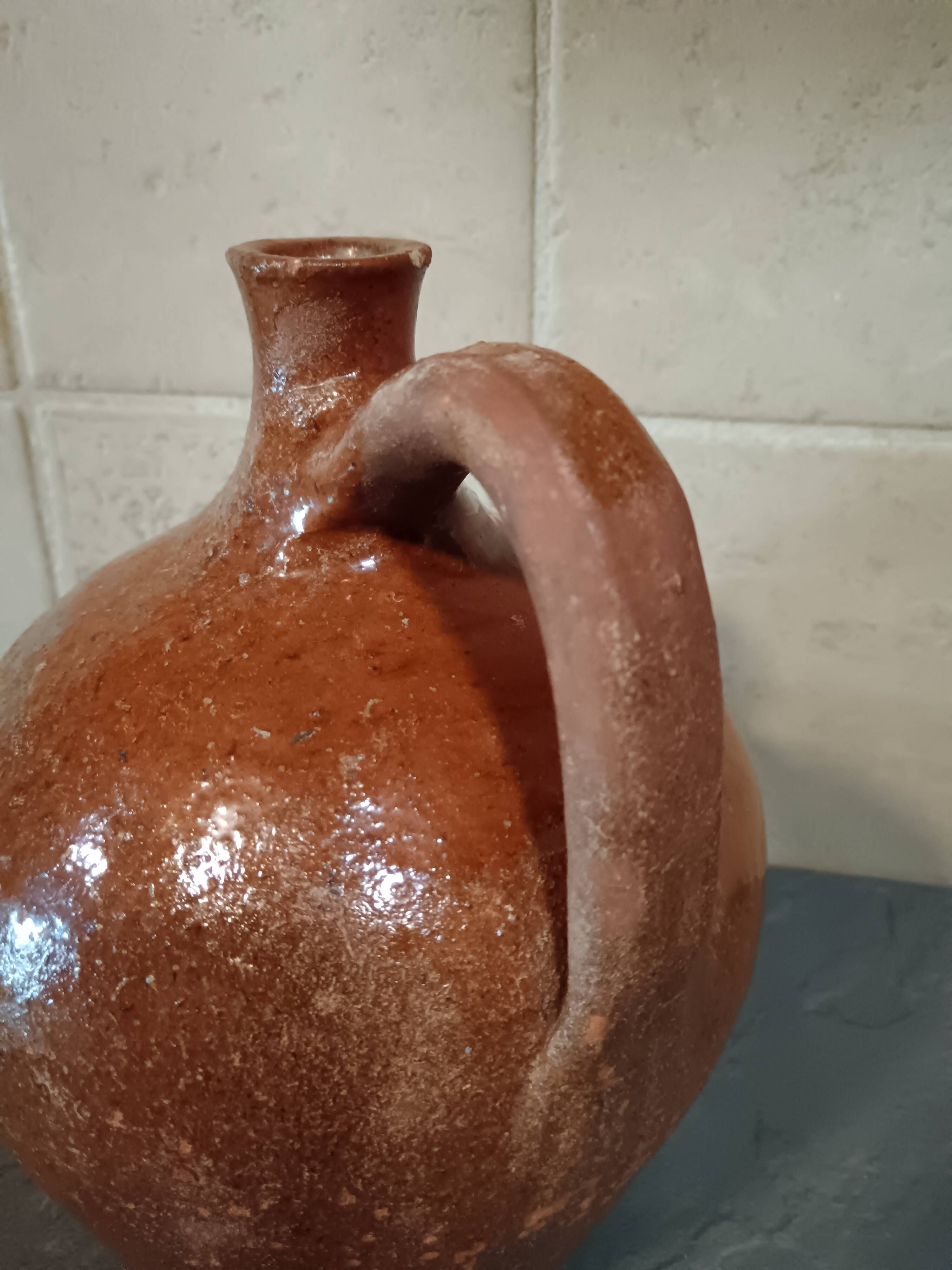 Red stoneware jug from the 18th century