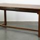 Beautiful antique French dining table with perfect dimensions and handy hooks