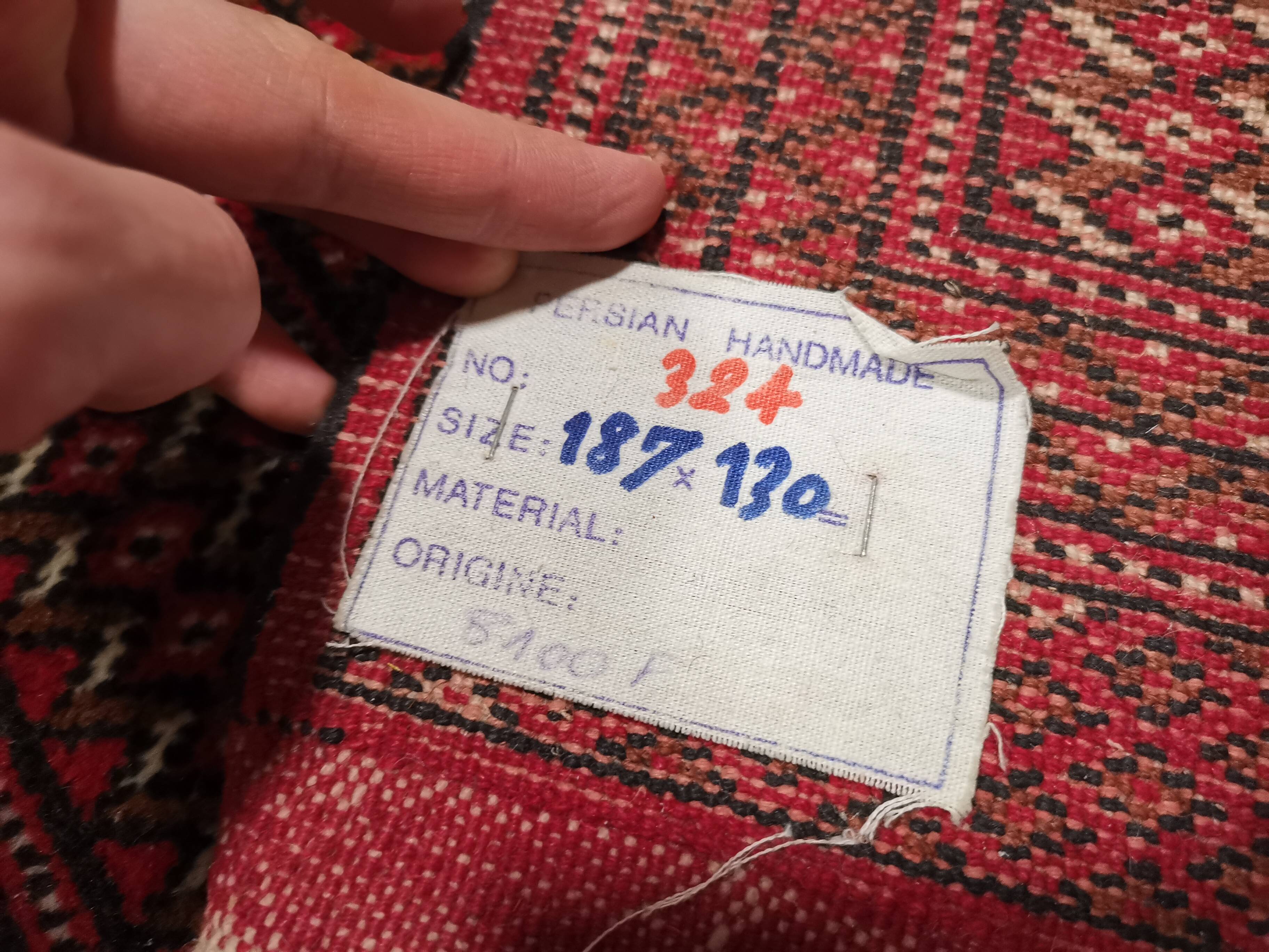 Tapis d'orient persan fait main Boukhara 190 x 130