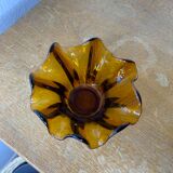 Blown glass draped candle holder