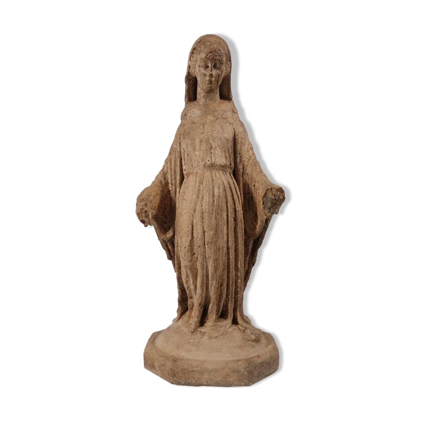 Virgin of devotion, patinated plaster, early nineteenth century