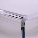 Late 20th Century Modern Transparent Lucite Desk With Adjustable Drawer Compartment
