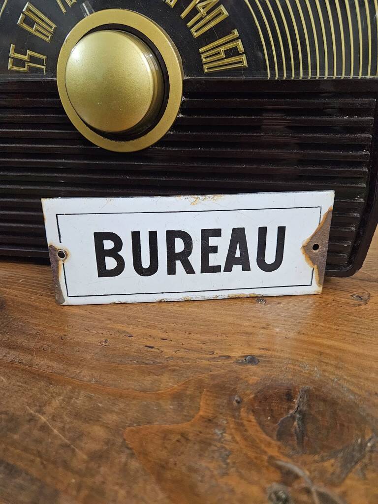 Enameled Office Plate - Old enameled plate