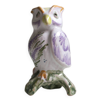 Ceramic Sculpture Figurine Signed Tawny Owl Owl Collector Moustiers