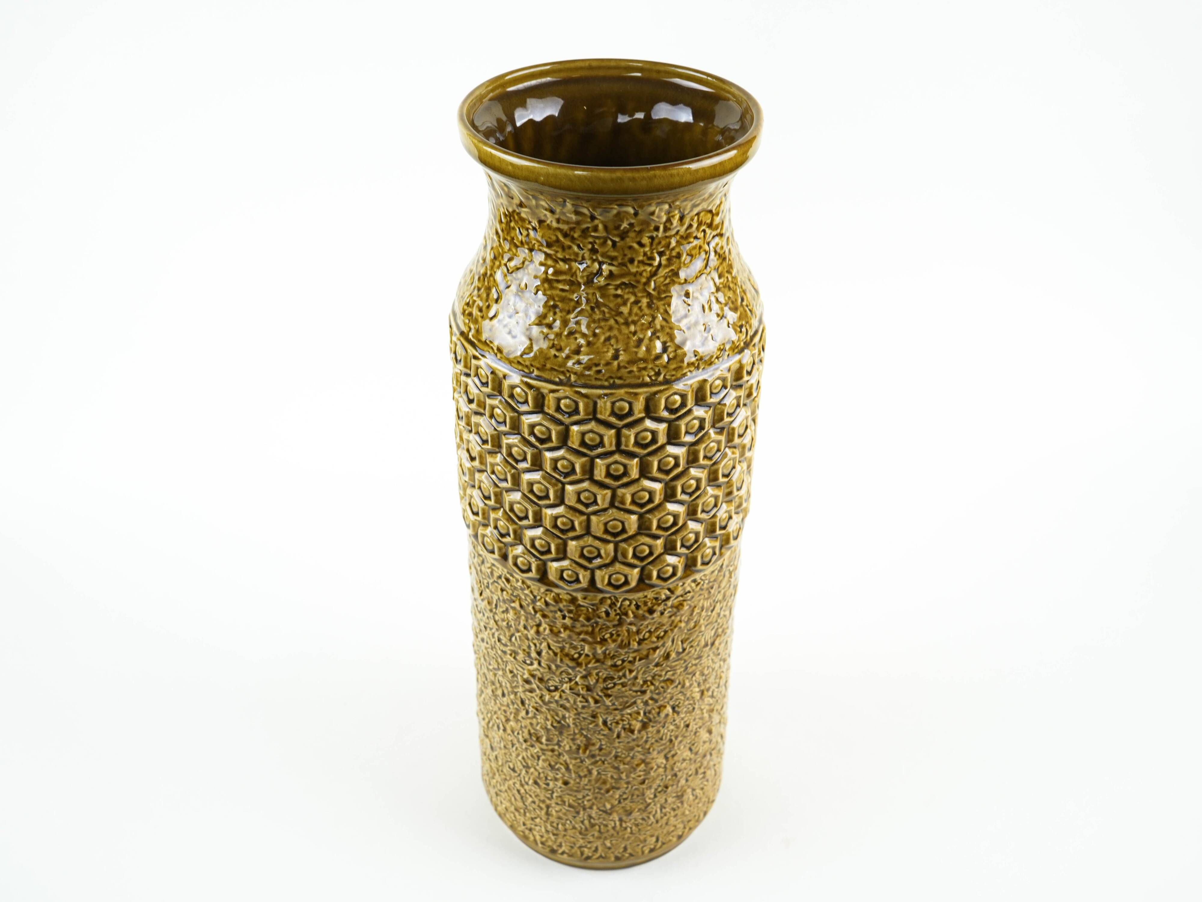 Ceramic vase by BAY Keramik with Fat Lava glaze, Germany, 1970s