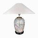 Large vintage ceramic flower table lamp, Italy, 1970s