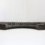 Vintage DS-600 Non stop Snake sofa by De Sede in original brown leather, 19
