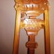 Easel in exotic carved wood, art nouveau style