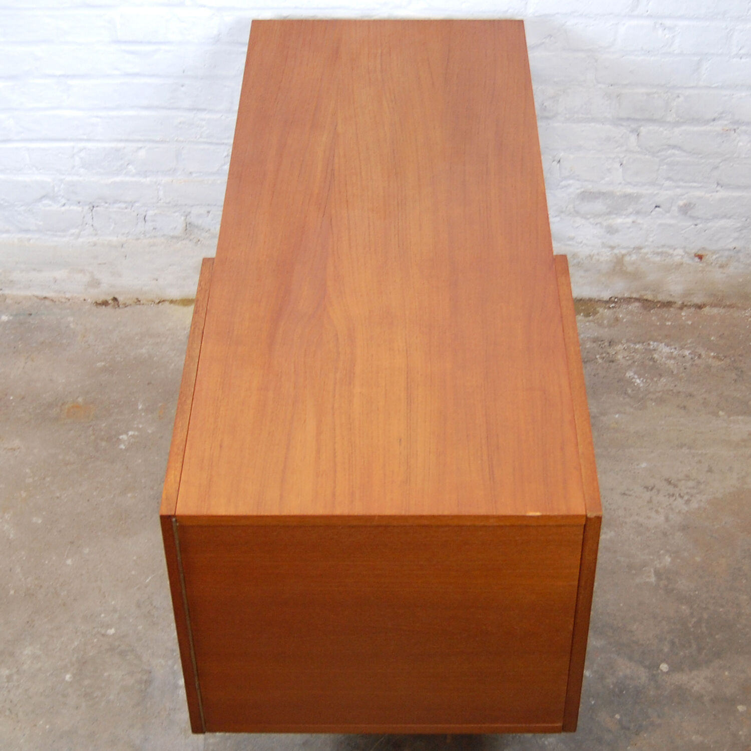 Teak table-machine desk by Pierre Guariche for Meurop