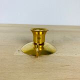 Vintage golden brass candle holder