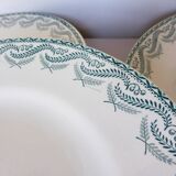 5 flat plates in ironstone from St Amand model Réjane 210726