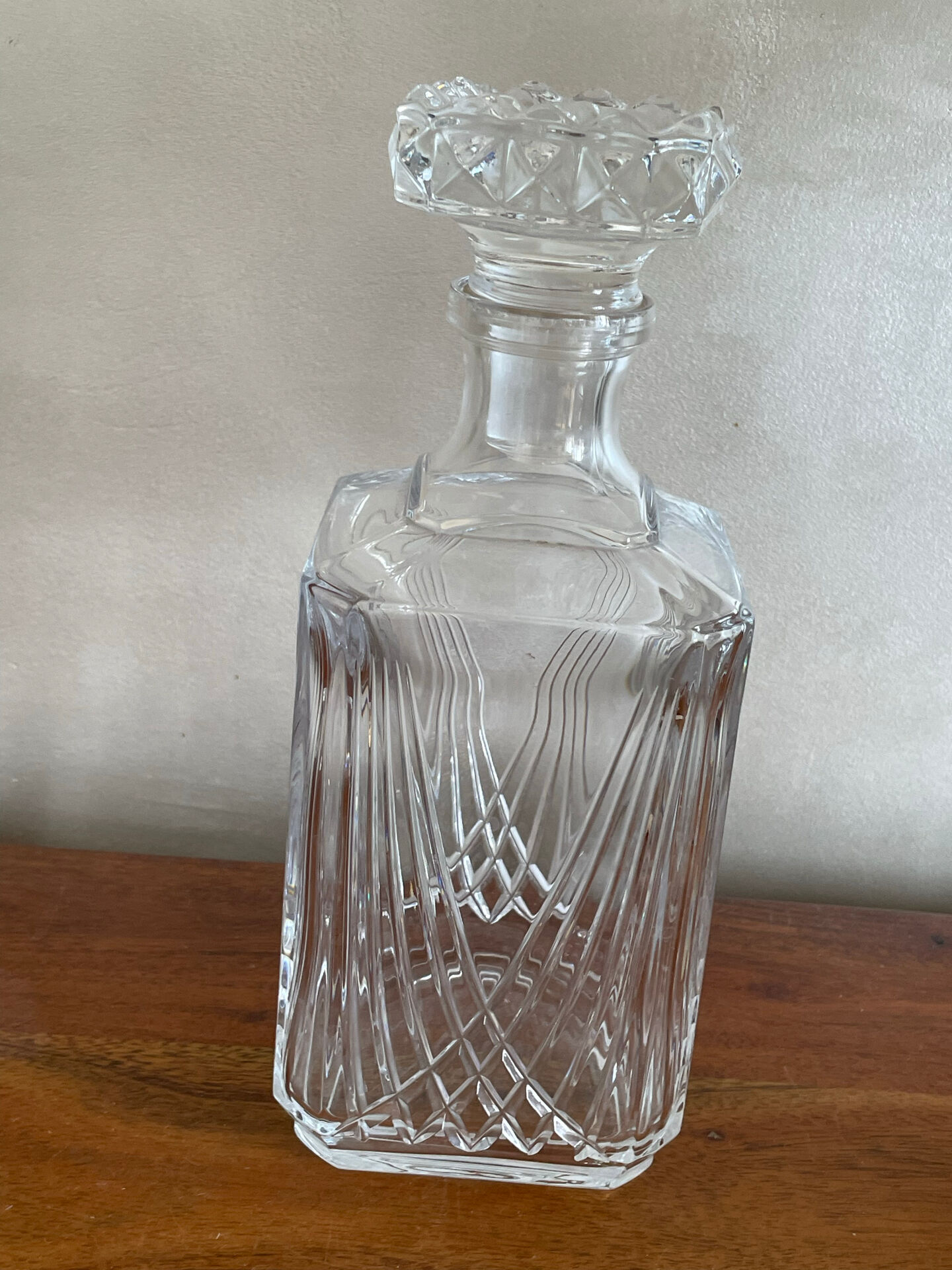 Cut glass carafe