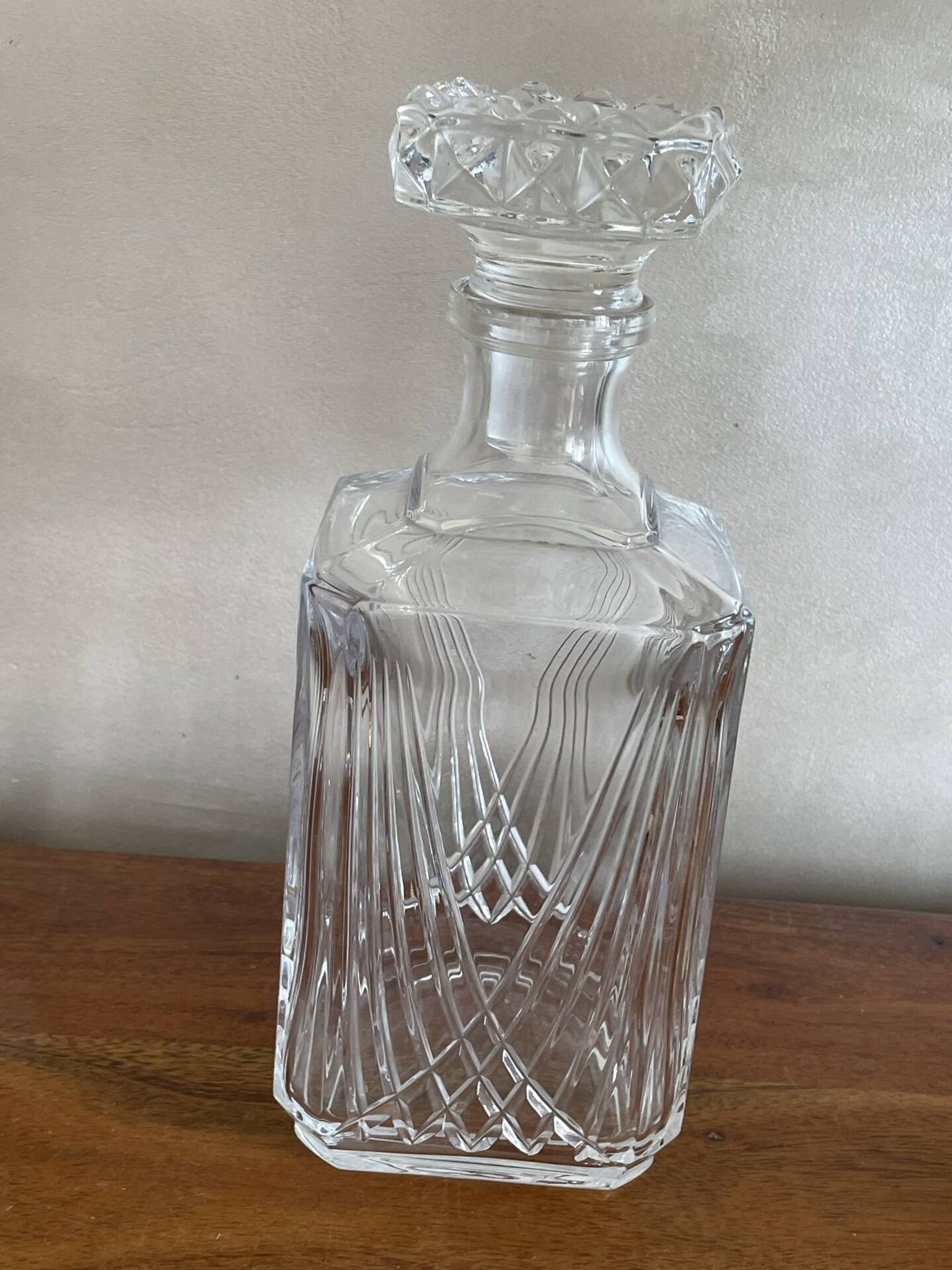 Cut glass carafe
