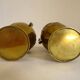 Pair of Gilt Bronze Vases / 19th Japan Meiji / Signed Fine Gold Flowers Birds