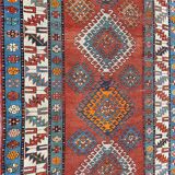 Tapis ancien caucasien Kazak 140x300 cm