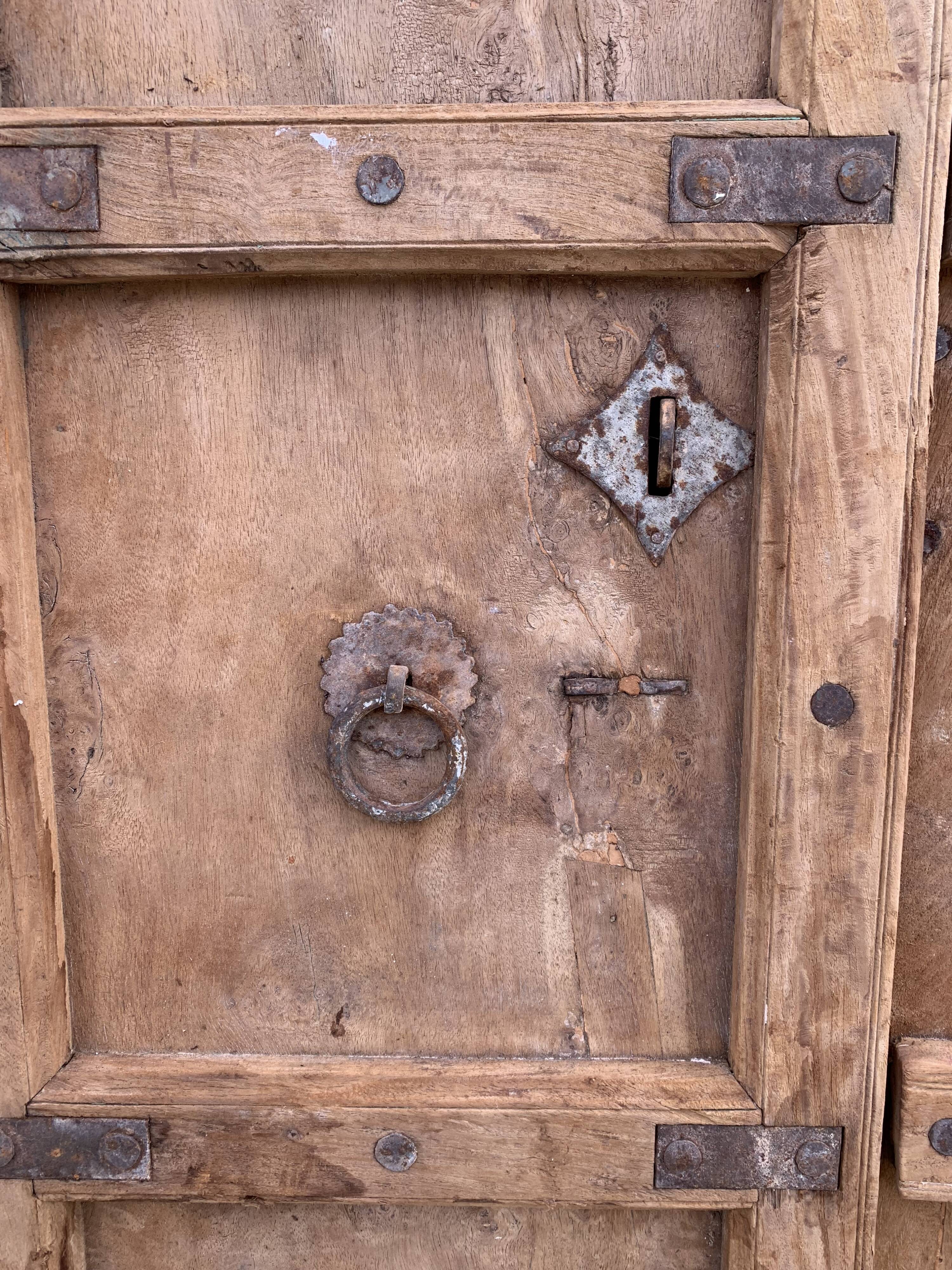 Pair of ancient Indian wooden doors