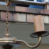 3-arms brass chandelier