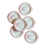 Set of 6 vintage plates in the shape of pink and gray fish - Nidervillier