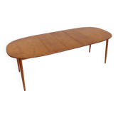 Table à manger ovale extensible vintage des années 1960 Asko