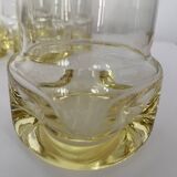 Set of 6 vintage yellow whisky glasses