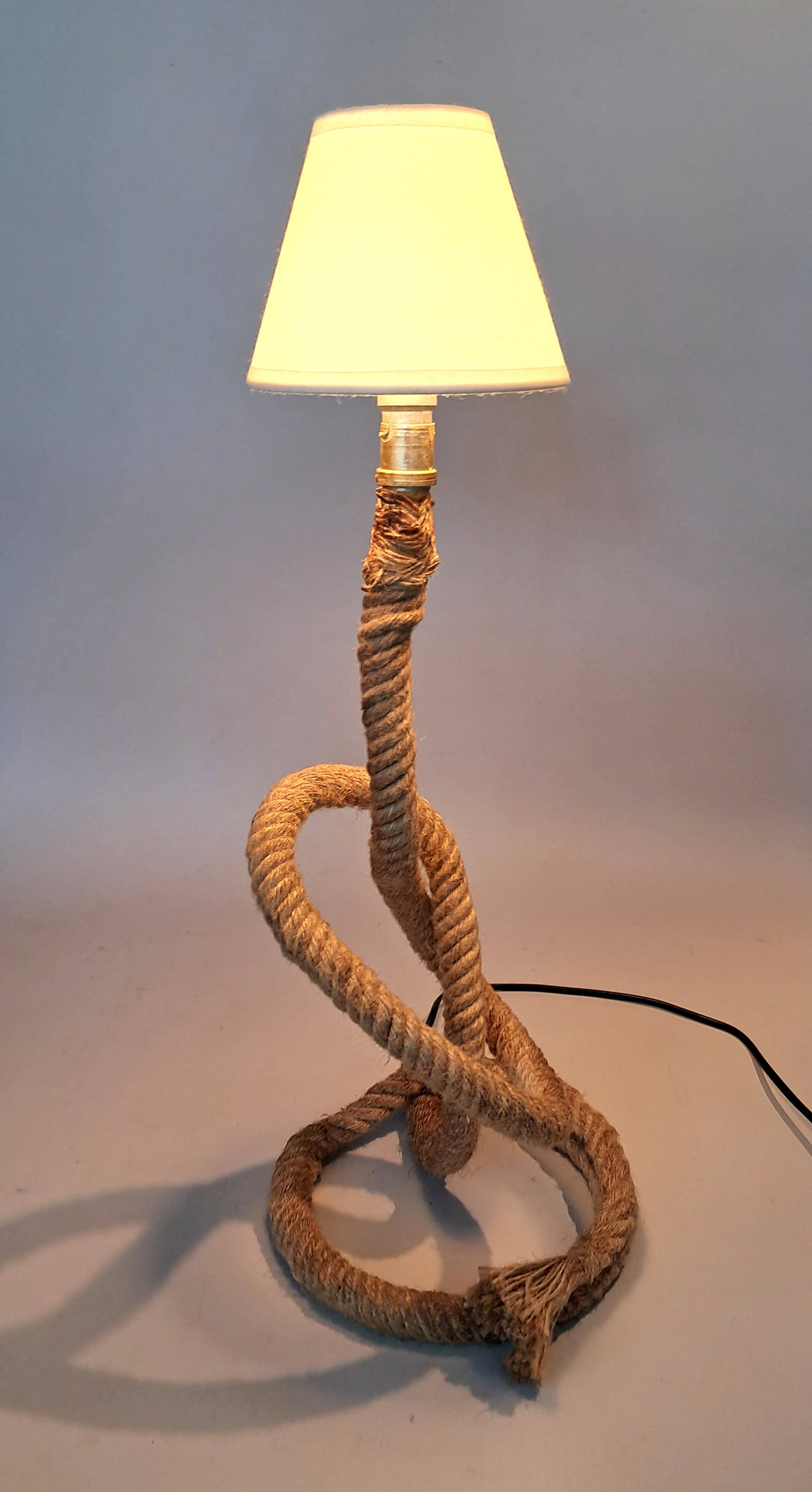 Lampe serpentine corde Vintage.