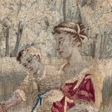 Tapisserie, scène champêtre, laine et soie, XVIIIème siècle