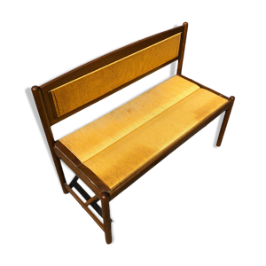 banc hêtre et paille