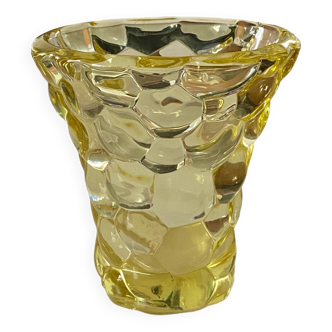 Pierre d'Avesn yellow crystal honeycomb vase