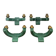 Ceramic wall sconces with double arms