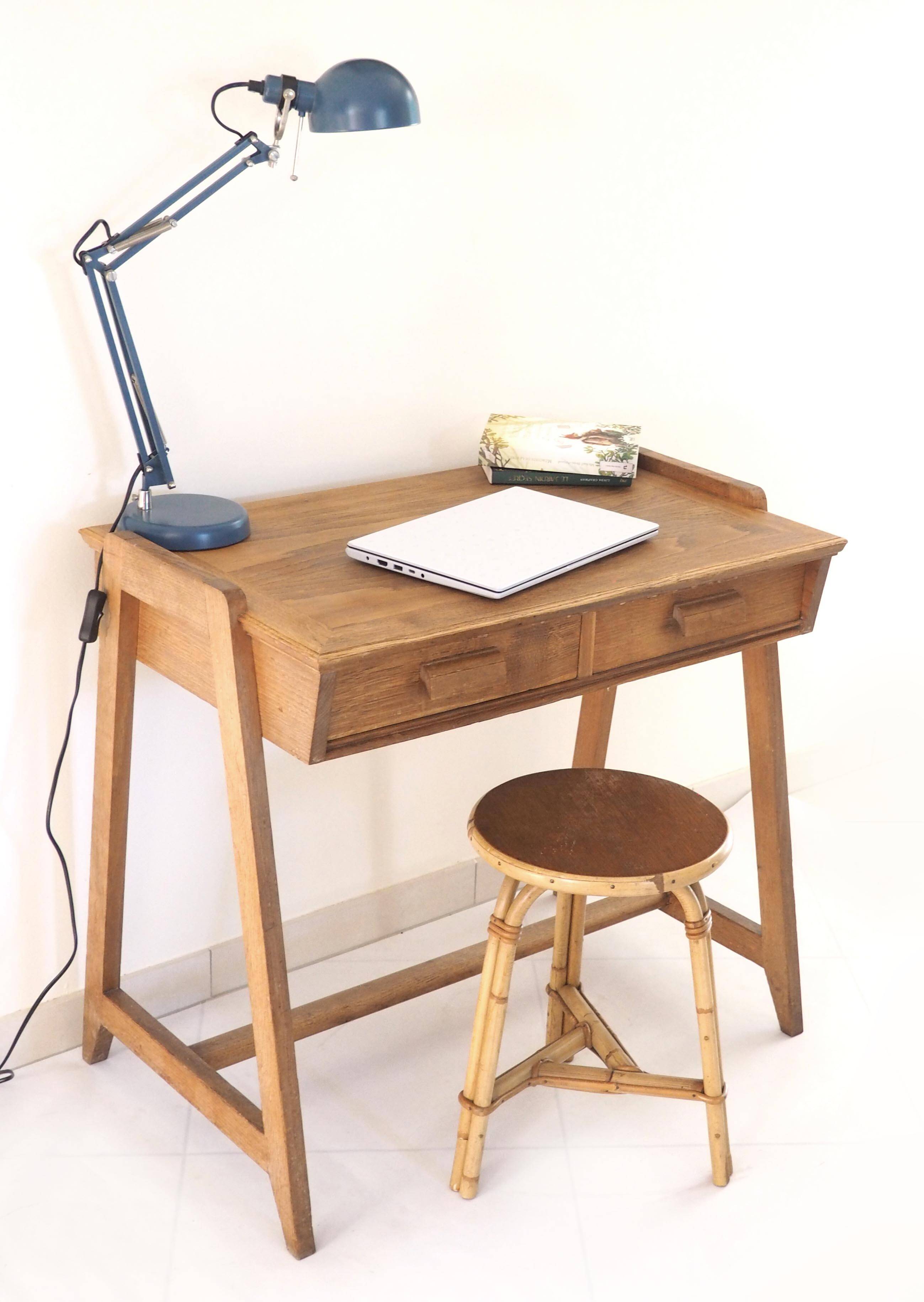 Bureau en chêne midcentury