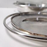 Silver Plated Venison Dish with Pyrex Glass Casserole Dish by Sabattini, Italy
