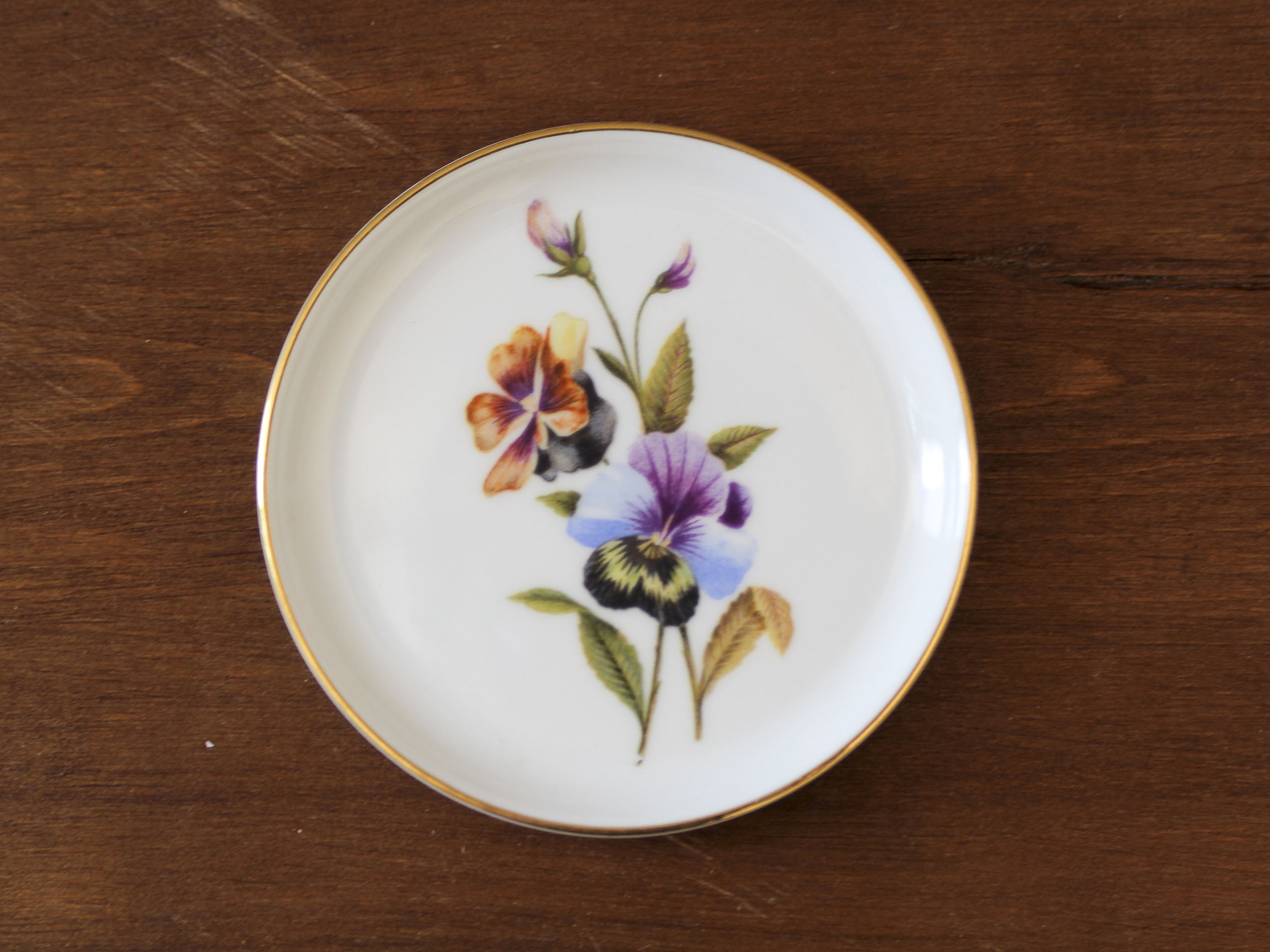 6 vintage furstenberg flower coasters