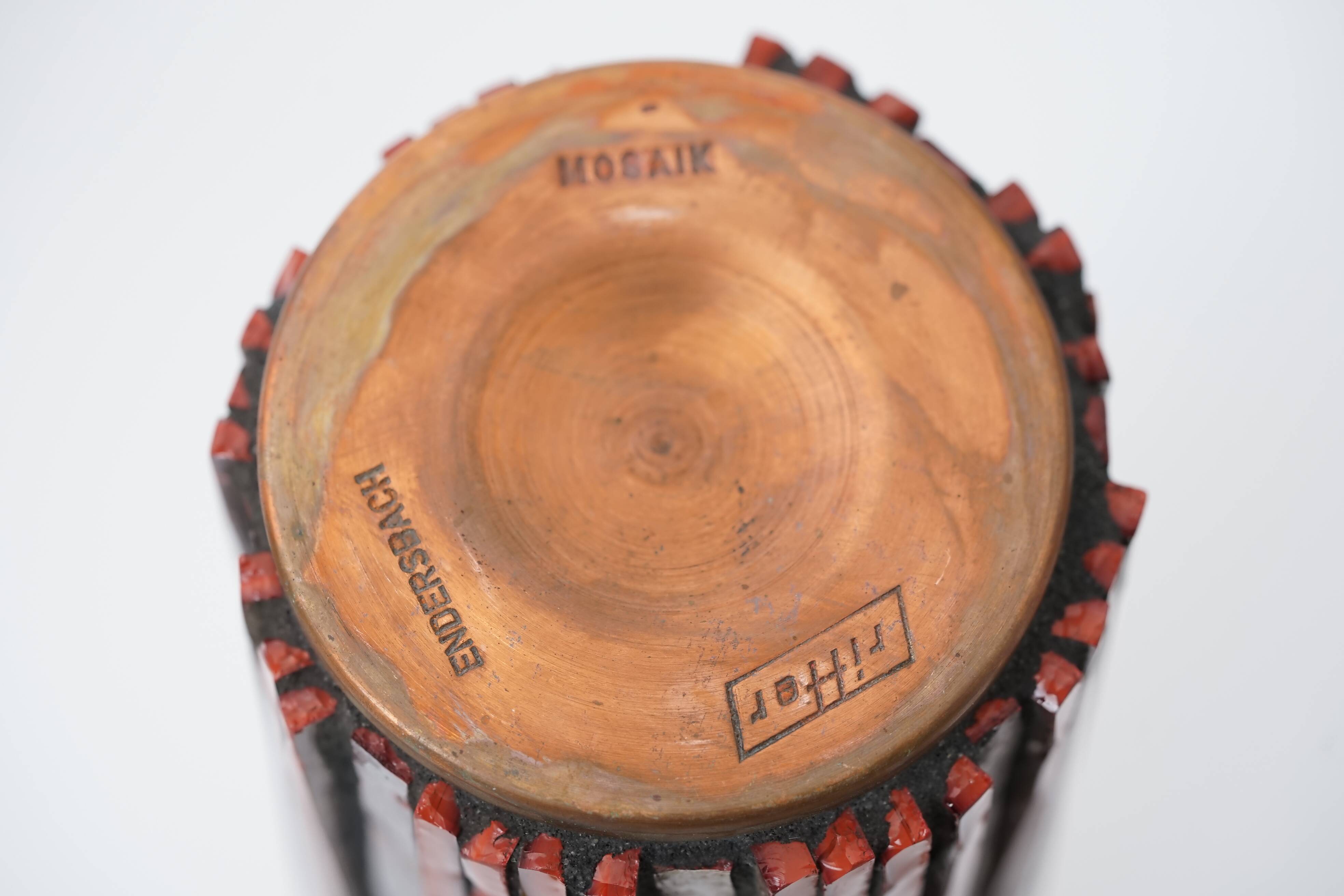 Pottery Mosaic Vases by W. Zimmermann for Ritter Set of 3