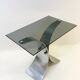 Space age side table in brushed steel, 1970s