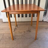 Small teak and beech table - Sweden 1970s