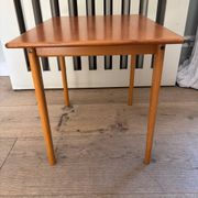 Petite table teck et hêtre - Suède années 70