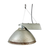 Industrial Factory Pendant Lamp with Frosted Glass Cover, 1970s