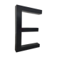 E metal letter