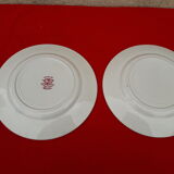 2 earthenware plates sté amandinoise terre de fer model eyelets diam 23 cm