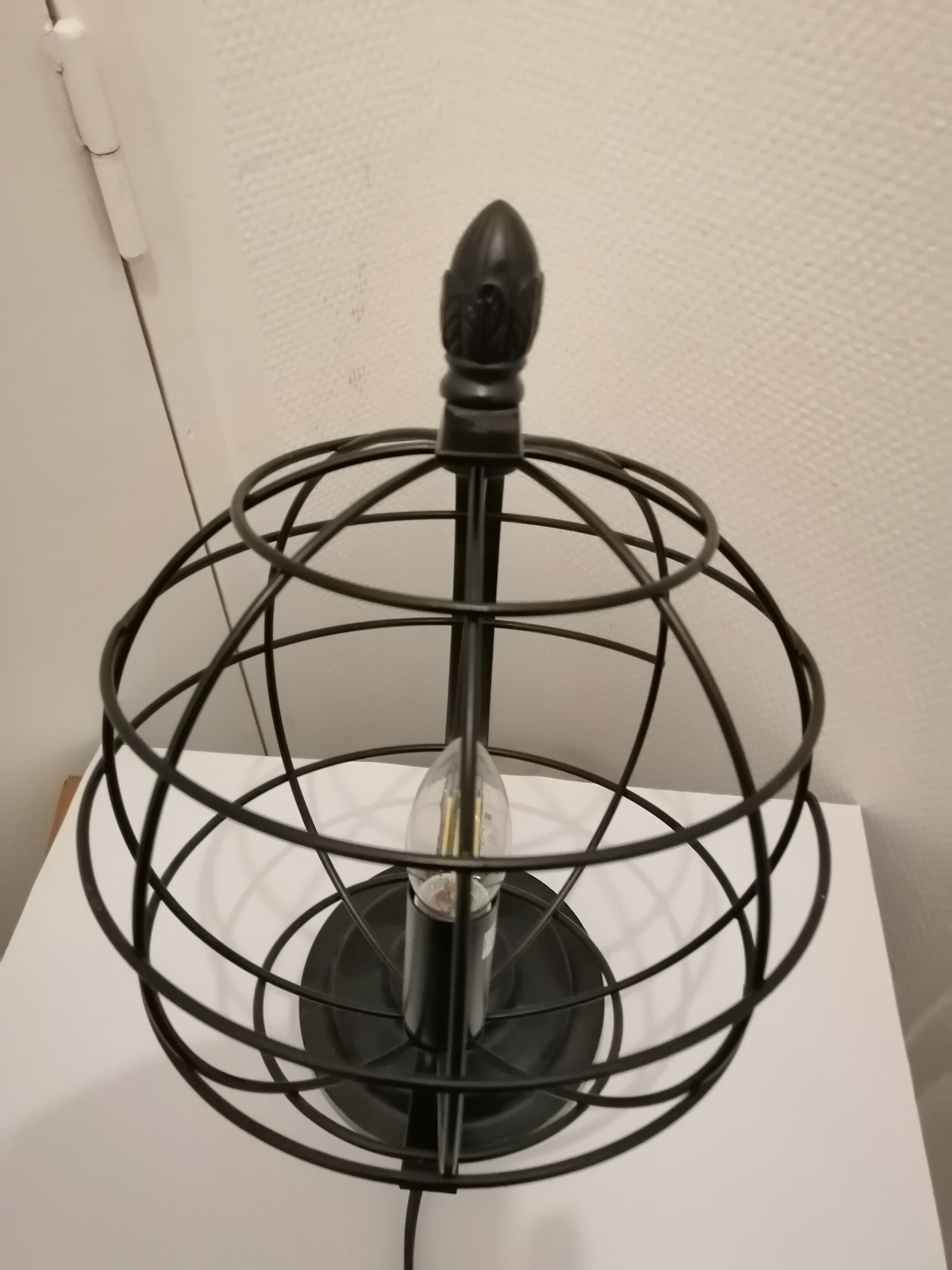 Cage globe lamp