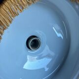 Art Deco suspension, white opaline