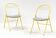 Pair of “plichaise” chairs, Souvignet edition, 1980