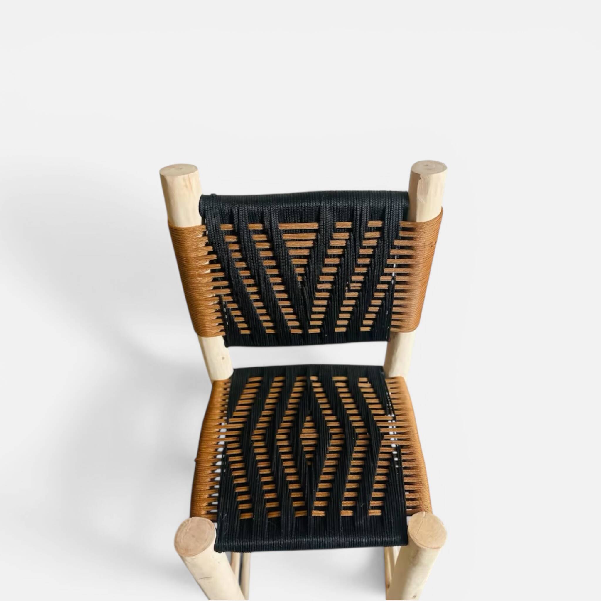 Moroccan bar stool in braided rope